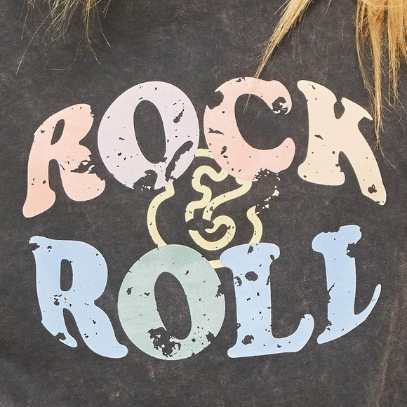 . Rock & Roll Mineral Wash Short Sleeve Graphic T-Shirt - Picture 10 of 14